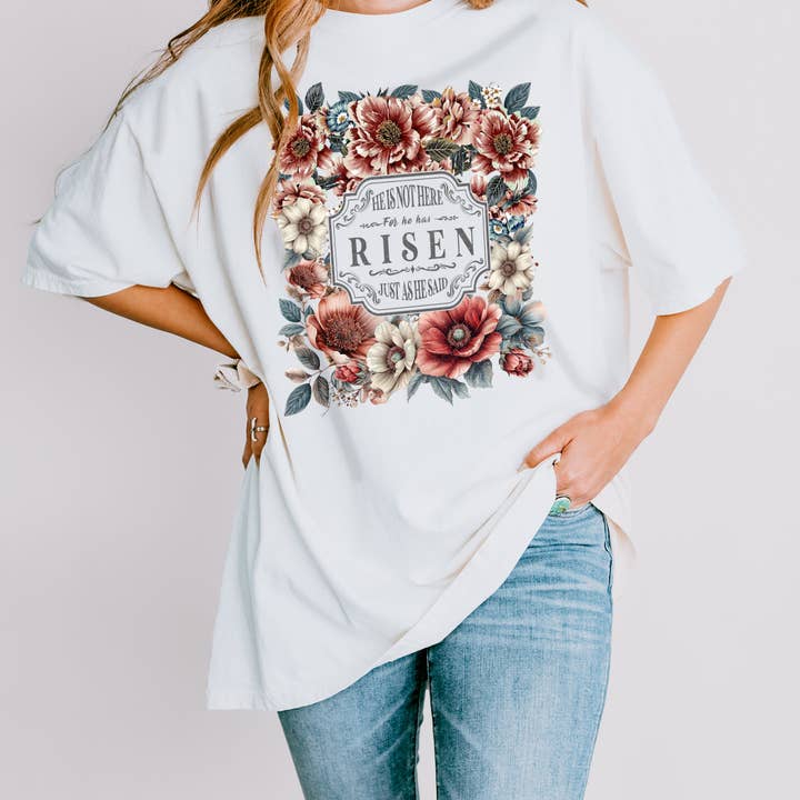 T-shirt cristiana He Has Risen per la vendita all'ingrosso da parte di Emogifts
