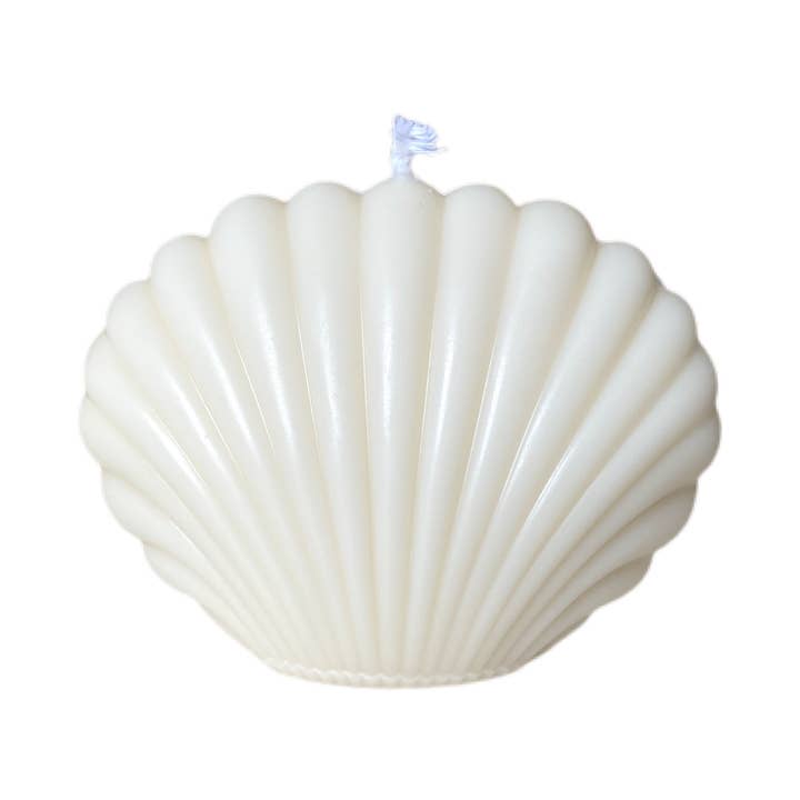 Clam Soy Candle - Bianco per la vendita all'ingrosso da parte di Kaia Decor