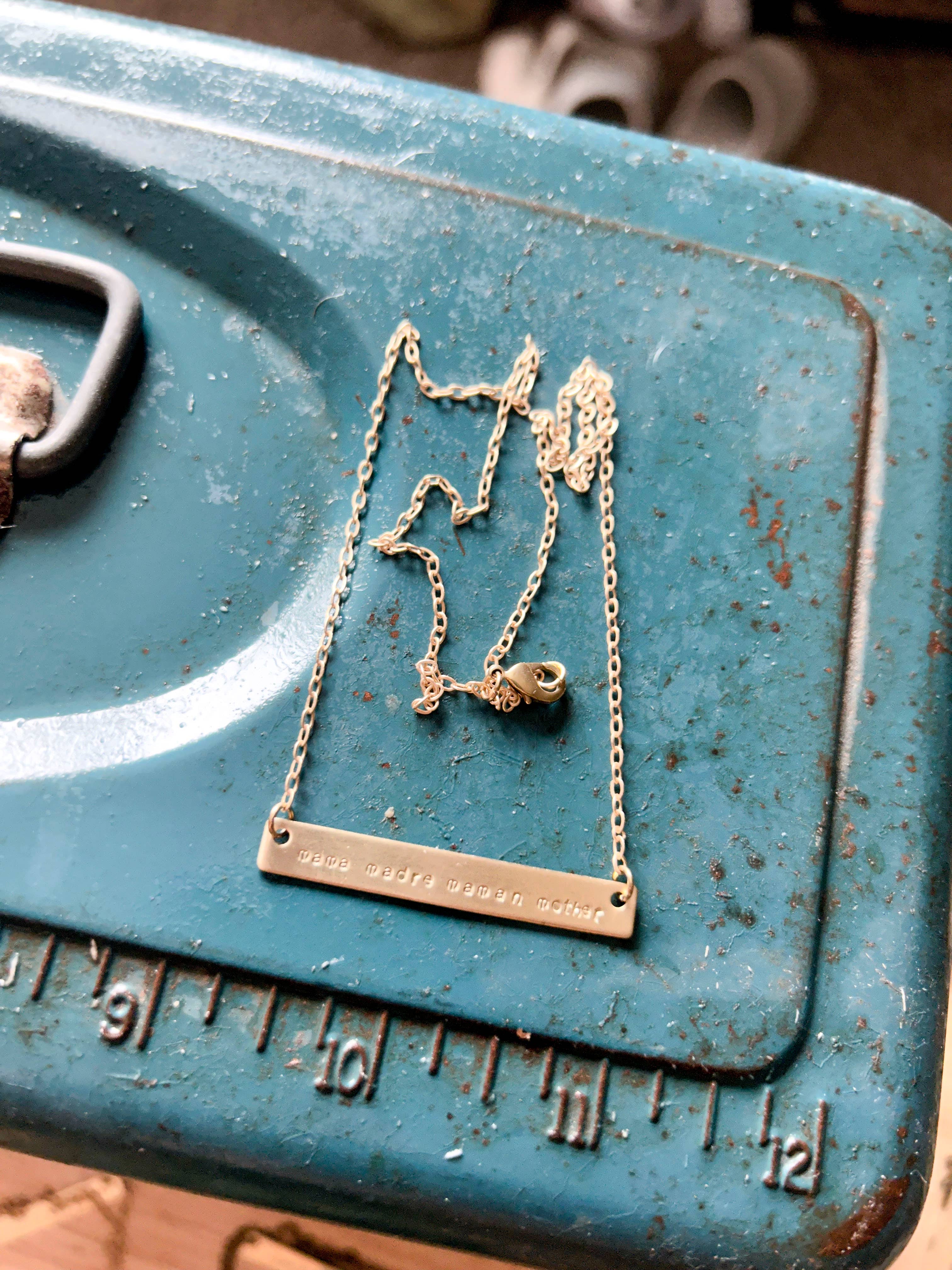 Grey Theory Mill – wholesale Pendant/charm necklace – Custom Stamped Bar Necklace – Personalized Jewelry Gift 6