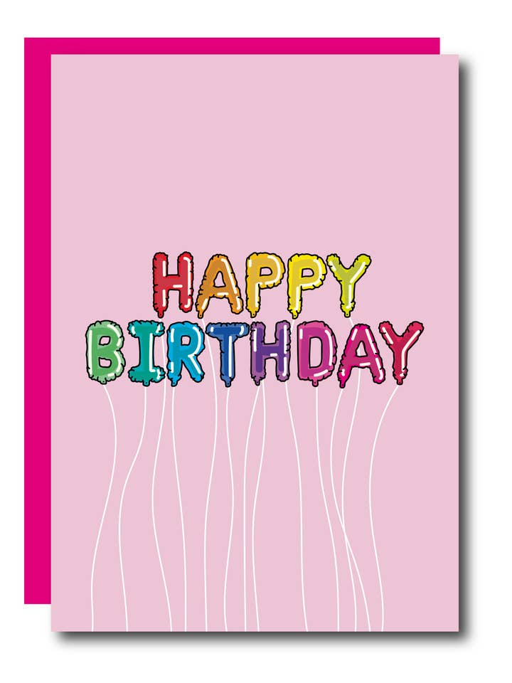 Carte de vœux Happy Birthday Balloons pour la vente par Studio Soph (We Pay Your Import Fees - We Ship DDP)