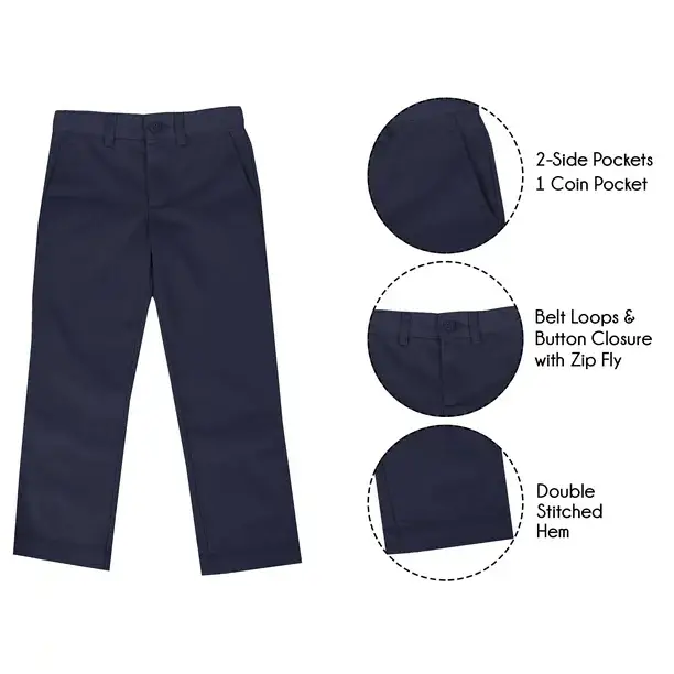 Galaxy By Harvic - Wholesale Pants - Kids - Boy's Stretch Slim Fit School Chino Pants9