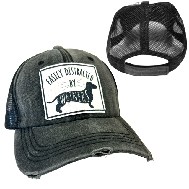 dkhandmade - Wholesale Trucker Hat - Unisex - EASILY DISTRACTED BY WEINERS | UNISEX HAT | DISTRESSED5