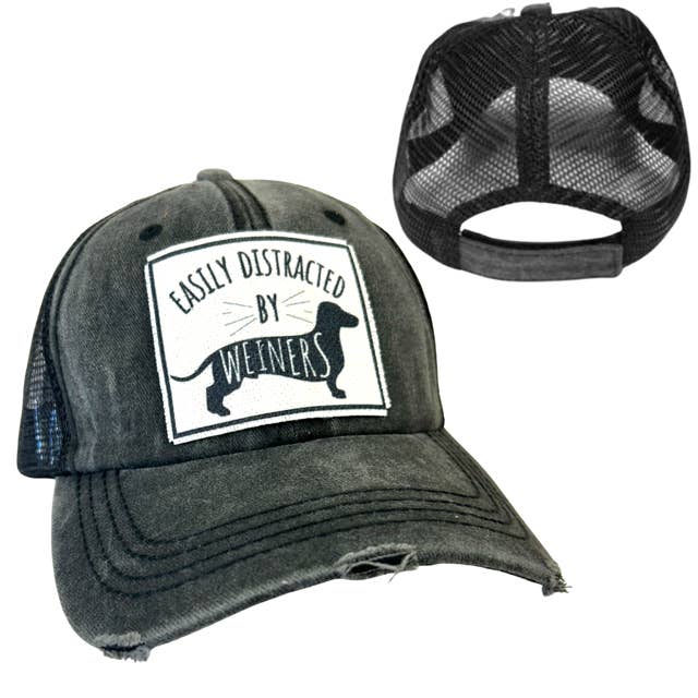 dkhandmade - Wholesale Trucker Hat - Unisex - EASILY DISTRACTED BY WEINERS | UNISEX HAT | DISTRESSED5