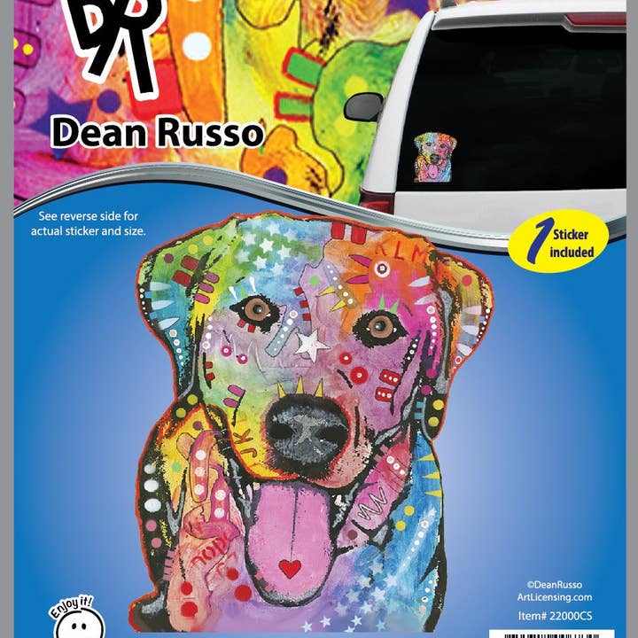 Ensemble d'autocollants pour voiture et désodorisants Labrador, œuvre de Dean Russo pour la vente par Natures Window