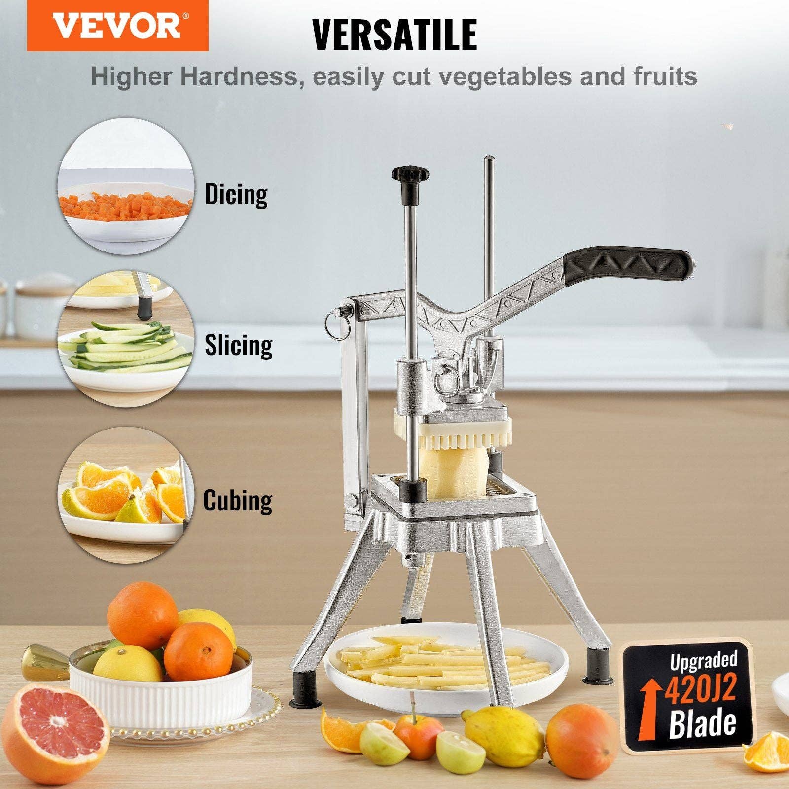 Hard Rock Health Stores - Wholesale Kitchen Tool/Gadget - Commercial Chopper Commercial Vegetable Chopper with 4 Blades Fruits Dicer1