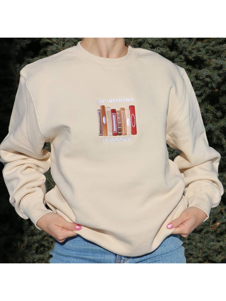 Creology – wholesale Sweatshirt - Unisex – Min helg är bokad Crewneck Sweatshirt6