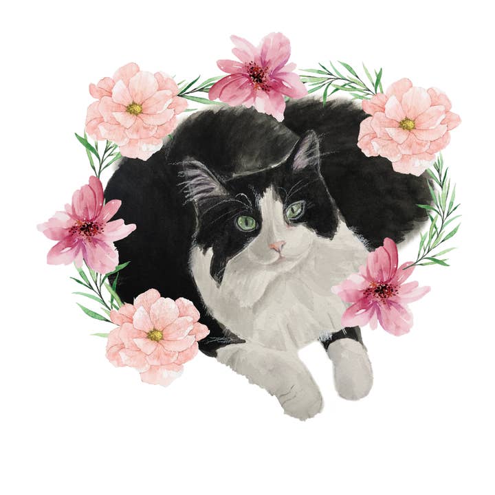 Liffey Pop Designs – Großhandel Aufkleber – Aufkleber für Smoking-Katzen, Smoking-Katzen und Blumen1
