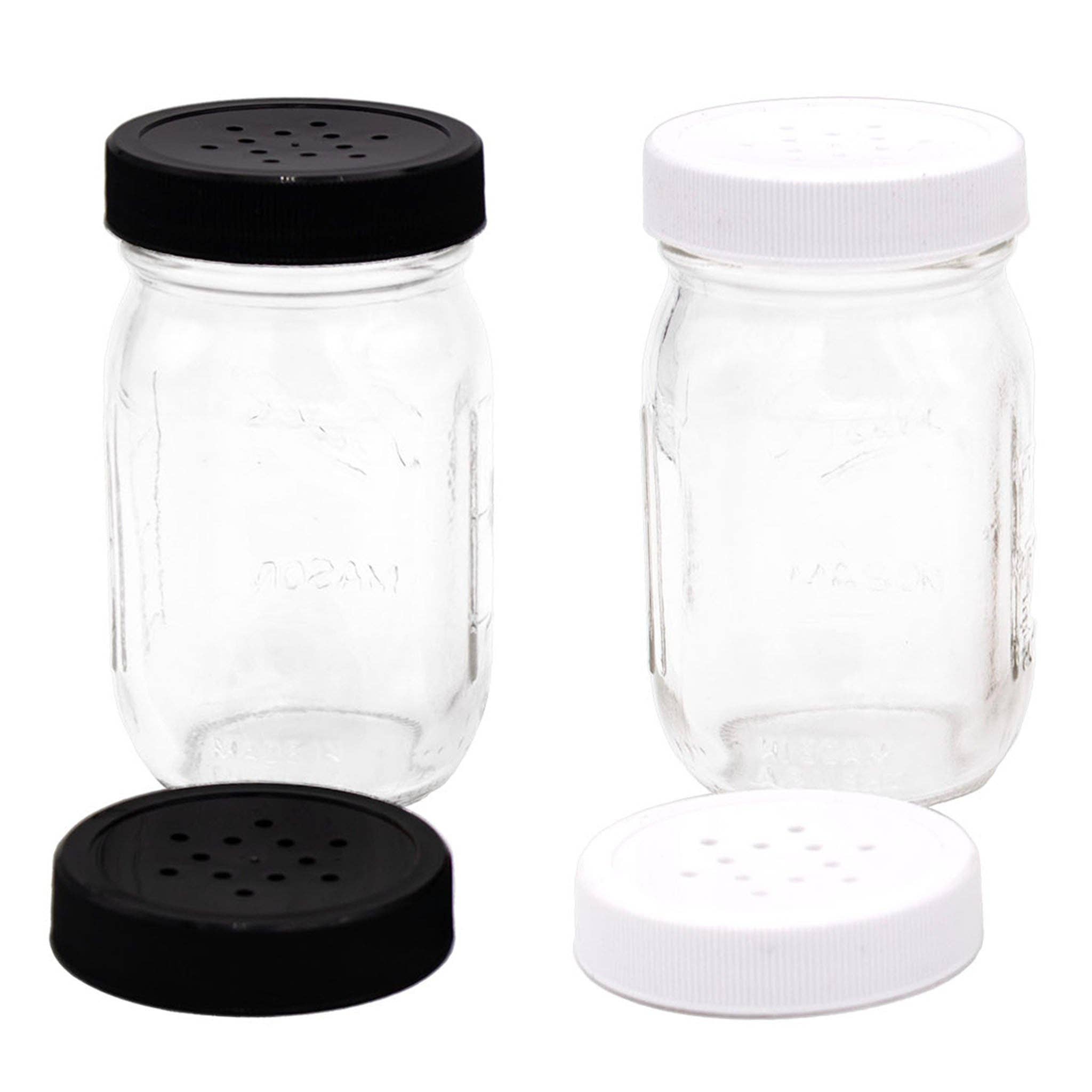 Mason Jar Lifestyle - Vente Rangements/organisateurs de cuisine - Lot de 4 couvercles pour bocaux à épices/mini bocaux de 4 oz0
