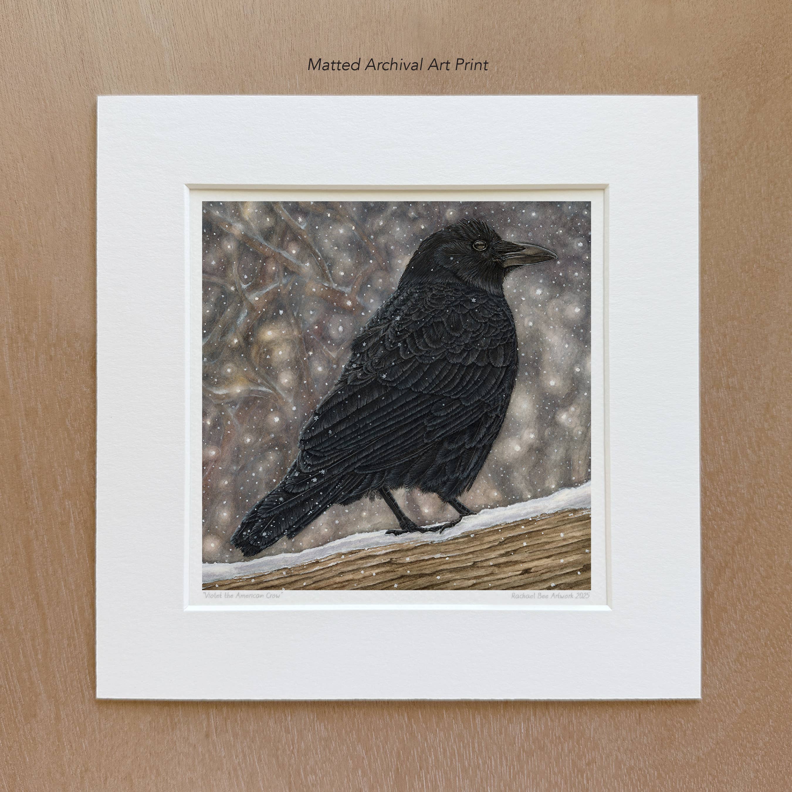 Rachael Bee Artwork - Wholesale Art Print - American Crow Art Print1