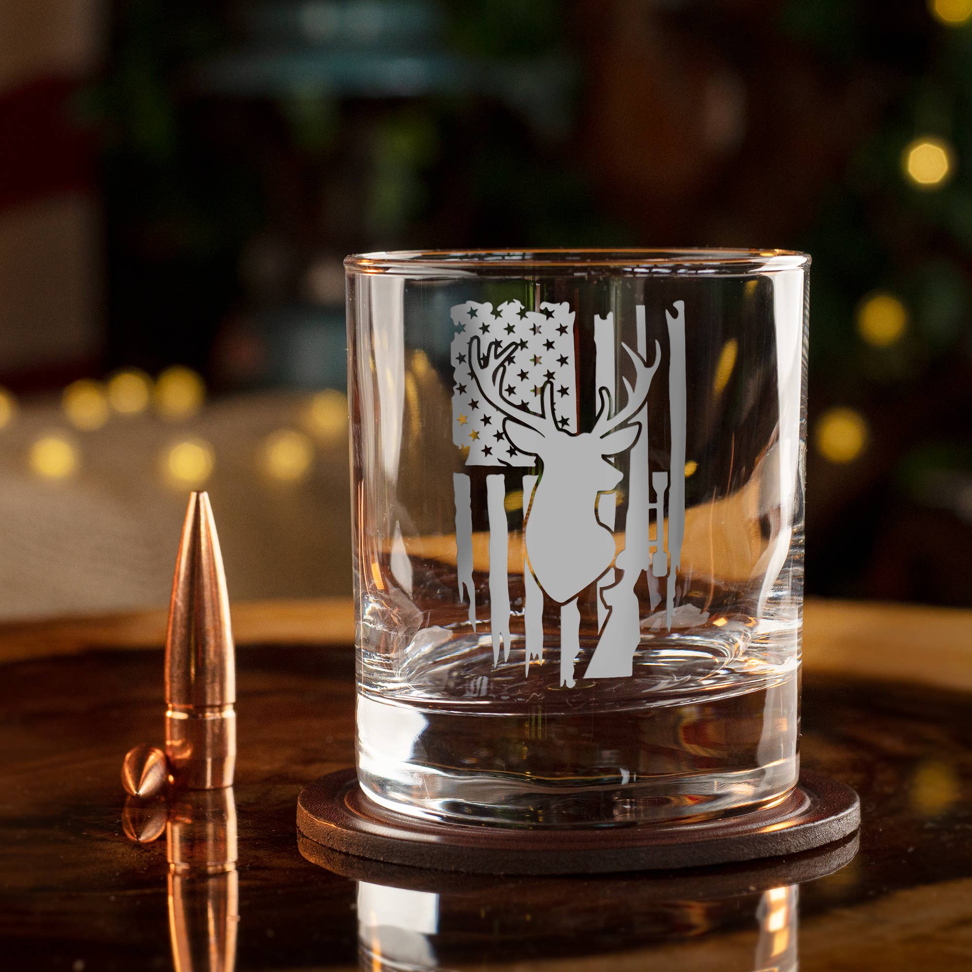 Old Southern Brass - Wholesale Cocktail/Liquor Glass - Deer Hunter American Flag - Whiskey Glass3