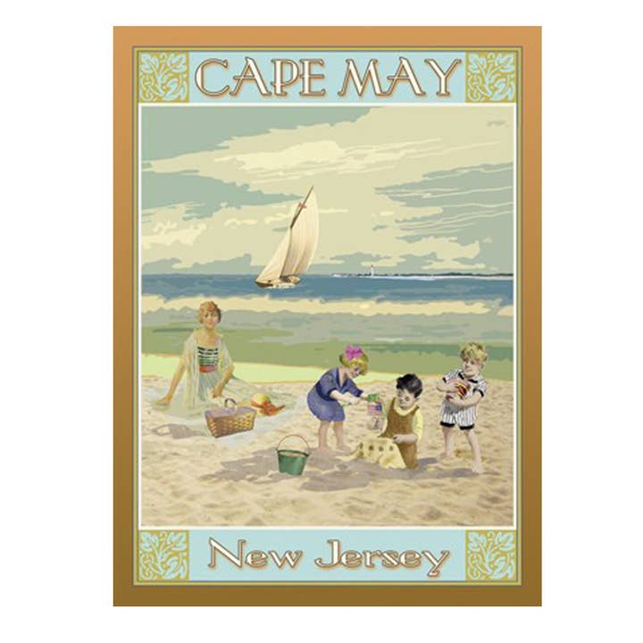 Cape May New Jersey Art Poster for wholesale by Beach Town Posters