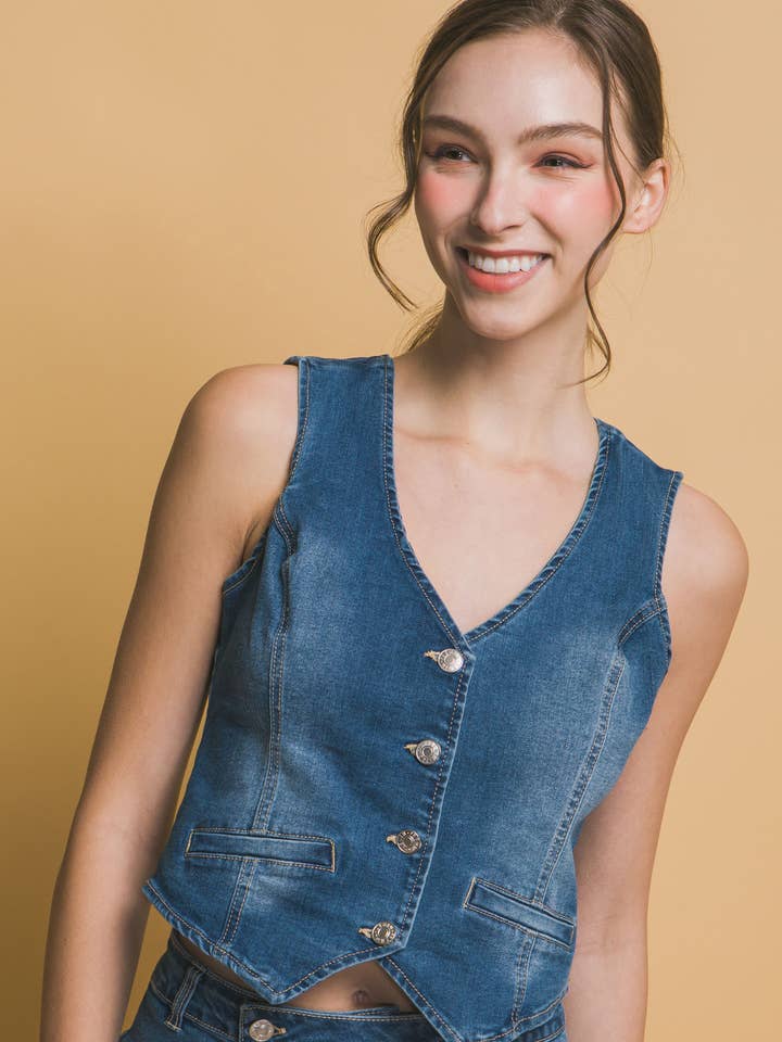 42POPS - Wholesale Vest - Dames - Denimvest1