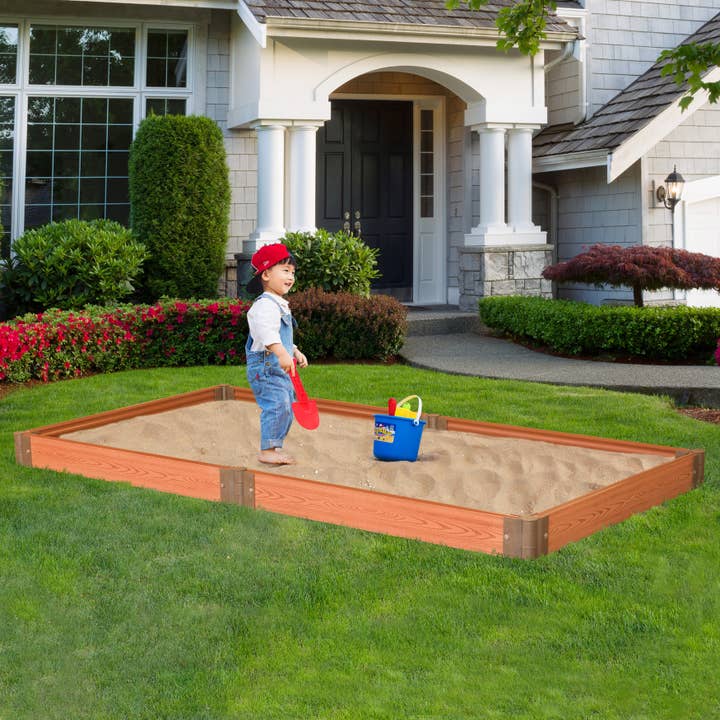 Quickway Imports – suporte para vasos de plantas por atacado – Caixa de plantador de flores de cama de jardim ao ar livre com aparência de madeira19