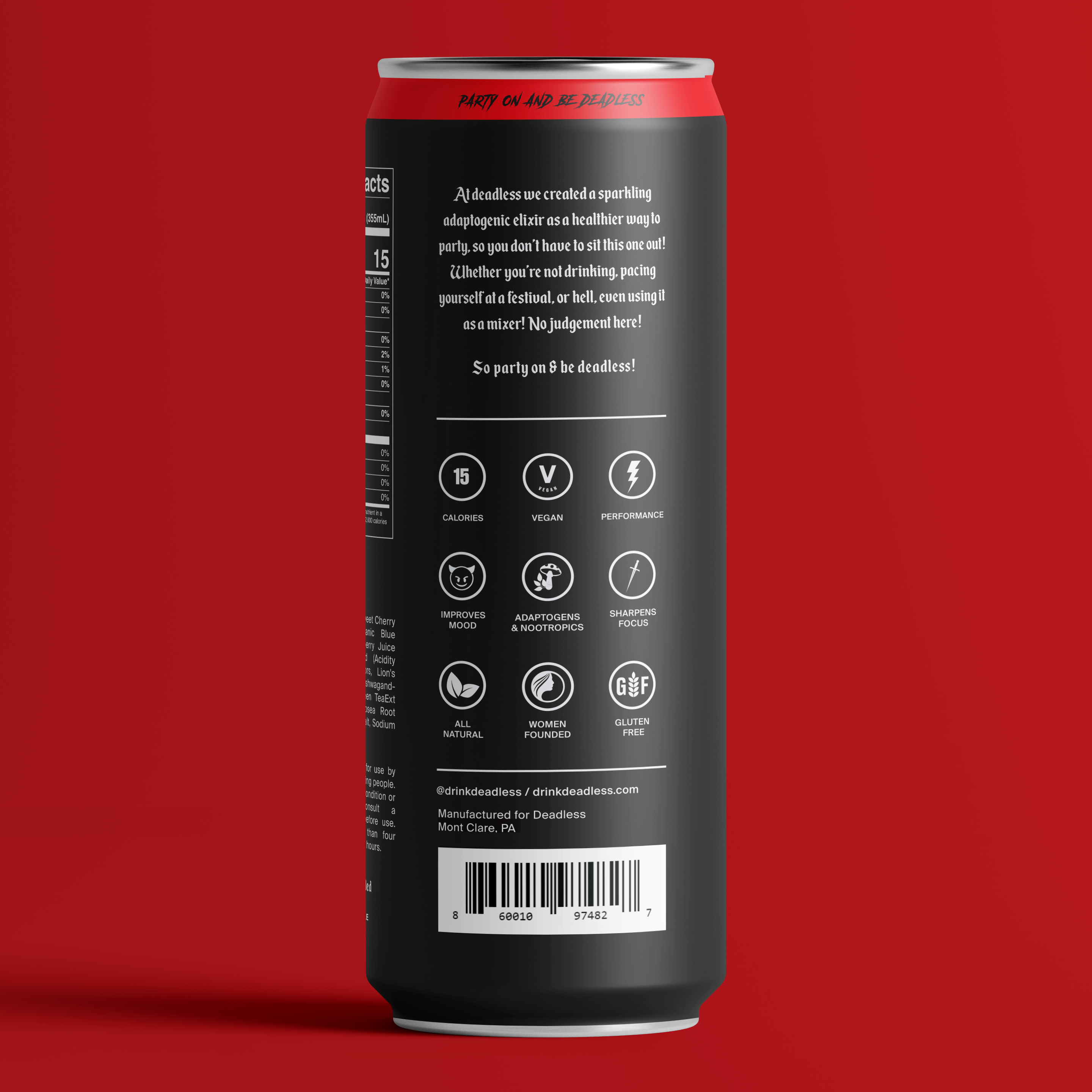 Deadless - Adaptogenic Elixir - Wholesale Non-Alcoholic Aperitif/Mocktail - Variety Pack Sparkling Adaptogen + Nootropic Elixir 12-pack8