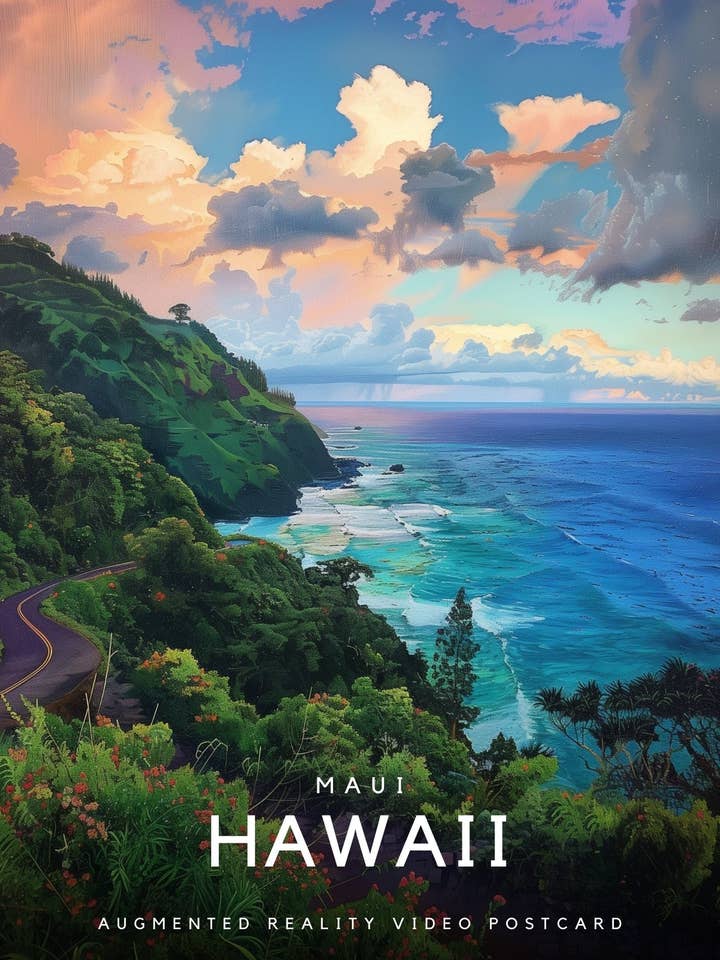 Hawaii Maui Road To Hana | Magic Postcard for wholesale by Magic Greetings