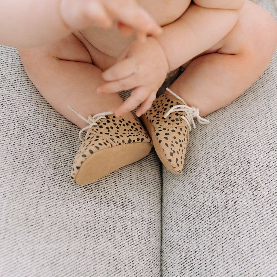 Piper Finn - Wholesale Dress Shoes - Kids - Cheetah - Premium Leather Oxfords - Soft Sole1