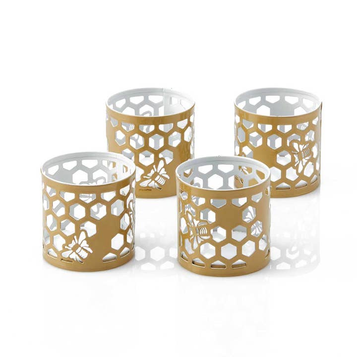 Busy Bee Tea Light Lanterns - Set of 4 for wholesale by SERRV International