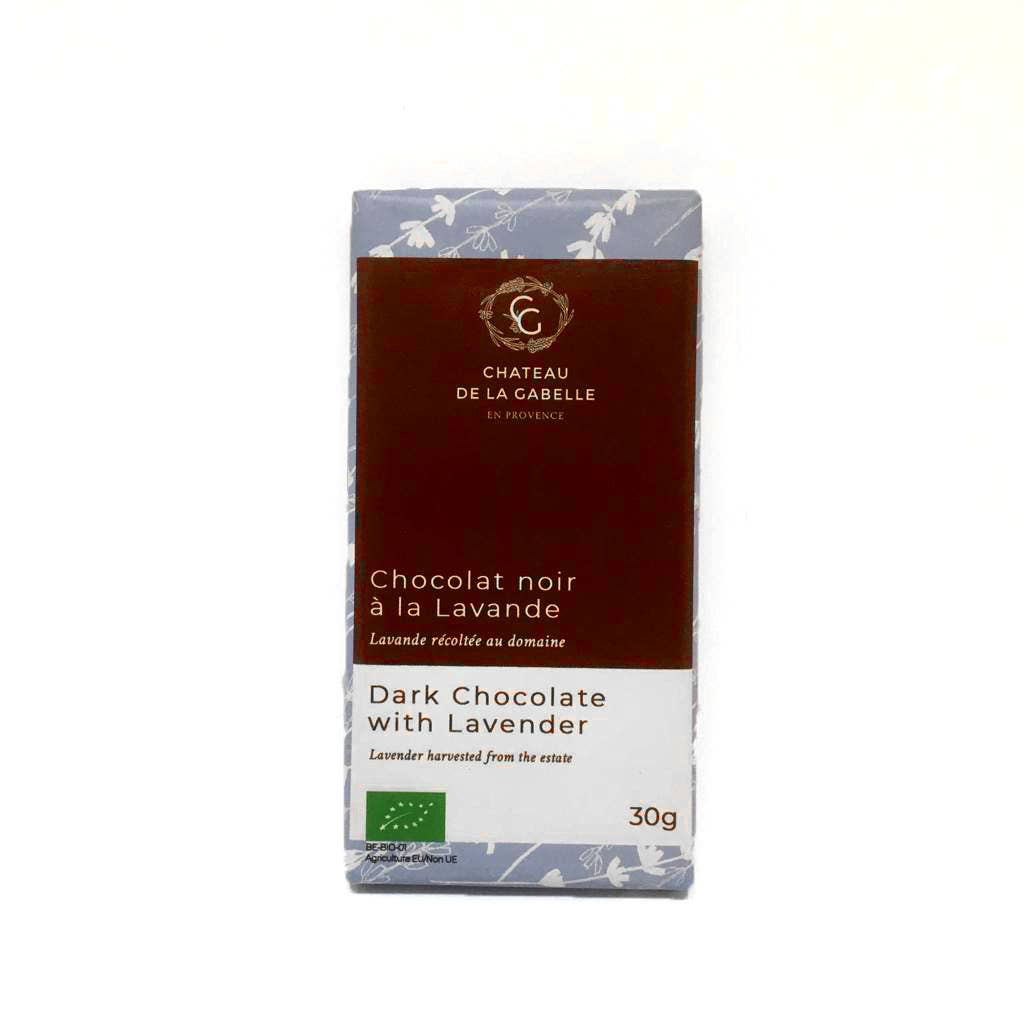 Château de la Gabelle - Wholesale Chocolate Bar - Dark chocolate with lavender flower2