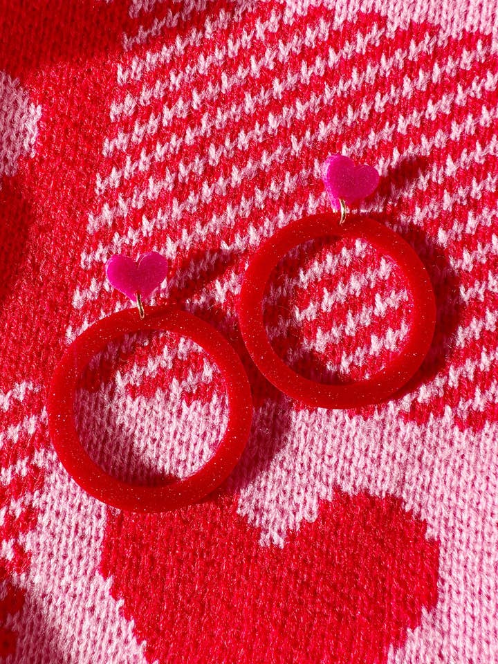 Lovely XL Lily Hoop Earrings for wholesale by Coco's Musings