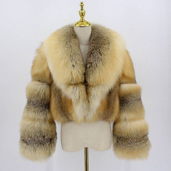 DON JOHN C21079 Bomber en fourrure Saga Fox Manteaux Femme pour la vente par DON JOHN BY VICTORIA CHARLES