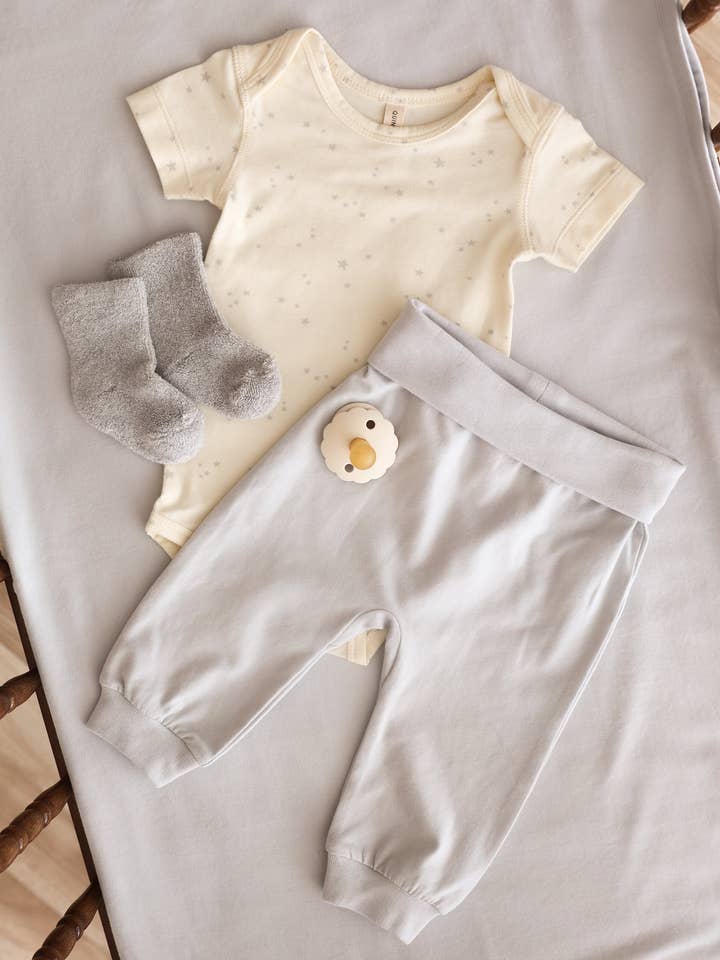 Quincy Mae - Wholesale Pants - Baby - Cotton Baby Pant || Fog6