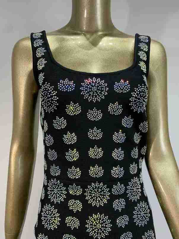 Black SY004 Chic Rhinestone Bandage Gown - Party Elegance for wholesale on Faire9