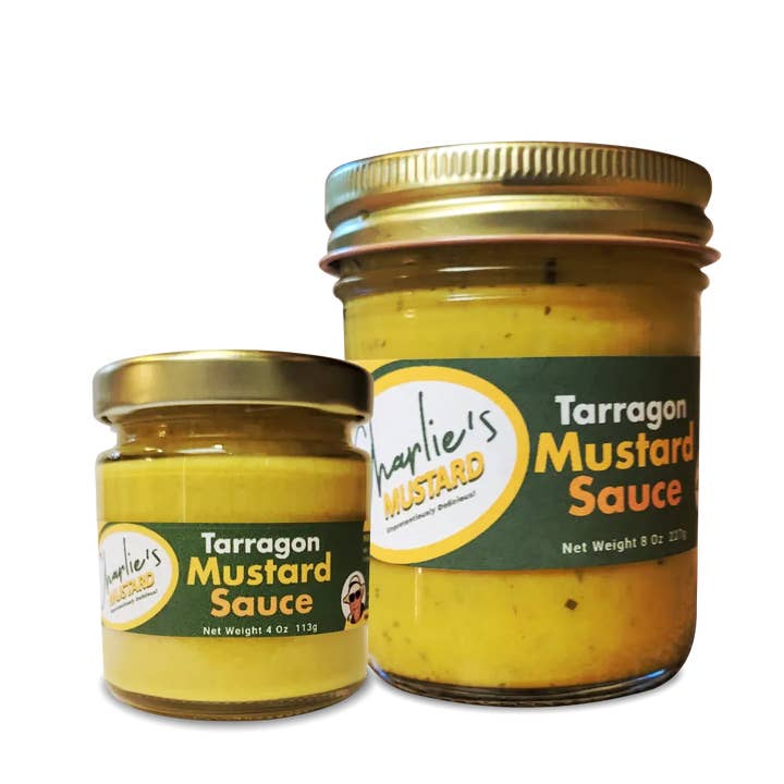 Estragon sennepssauce for engroshandel hos Charlie's Mustard, LLC