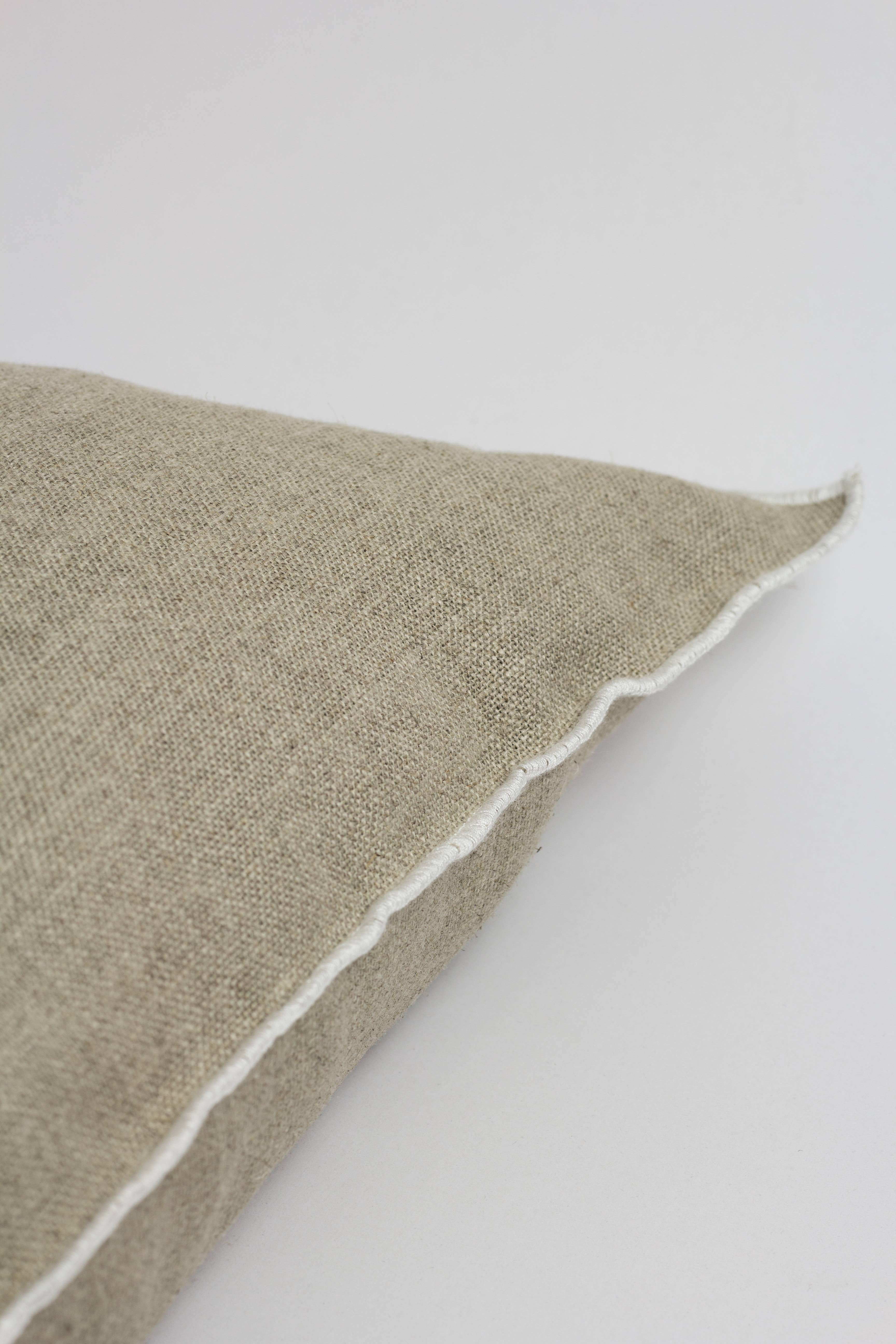 o cactuu - Wholesale Throw Pillow Cover - Beige Linen Cushion Cover with contrast edge - Christmas2