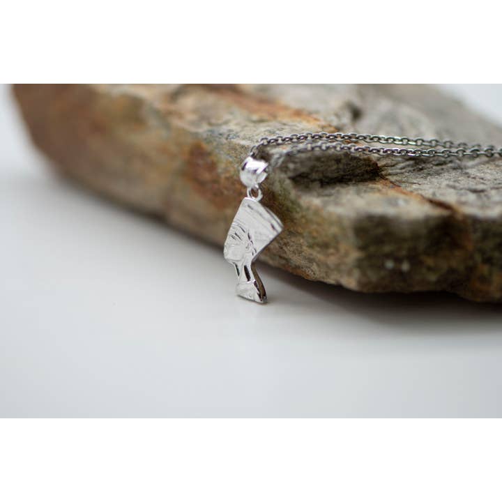 TALISMAN JEWELLERY (D&Fidanverdi, S.L.) - Wholesale Pendant/Charm Necklace - Nefertiti Pendant Egypt Rhodium-Plated Silver 9253