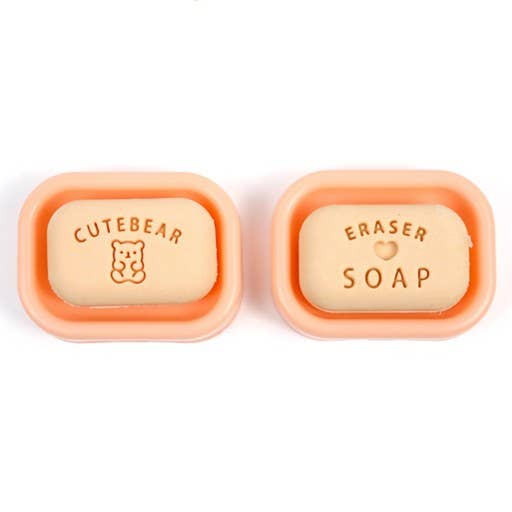 K-Wonderland – wholesale Eraser – CUTE BEAR Soap Eraser - School writing Desk Essencials12