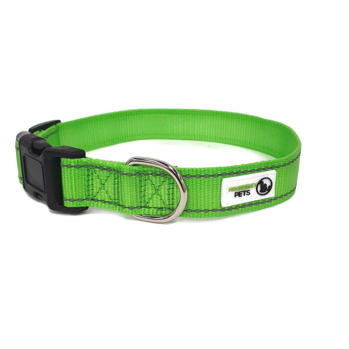 Moondidley Pets - Wholesale Pet collar – Dog - Nylon w/Reflective Stitching Dog Collar - Moondidley Pets1