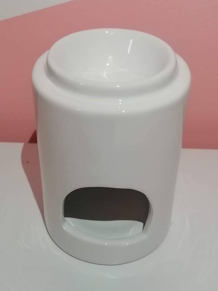 White cylinder burner for wholesale by Bee-utiful Fragrances