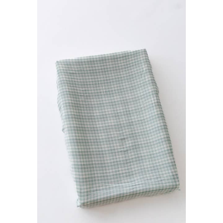 TISU diaper changing pad cover, Light Mint Gingham for wholesale by TISU