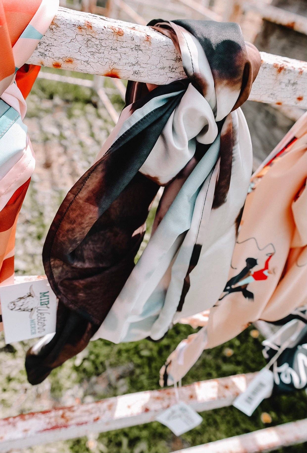 The Front Porch Label - Wholesale Scarf - Women's - Brown Cow Print Wild Rags2