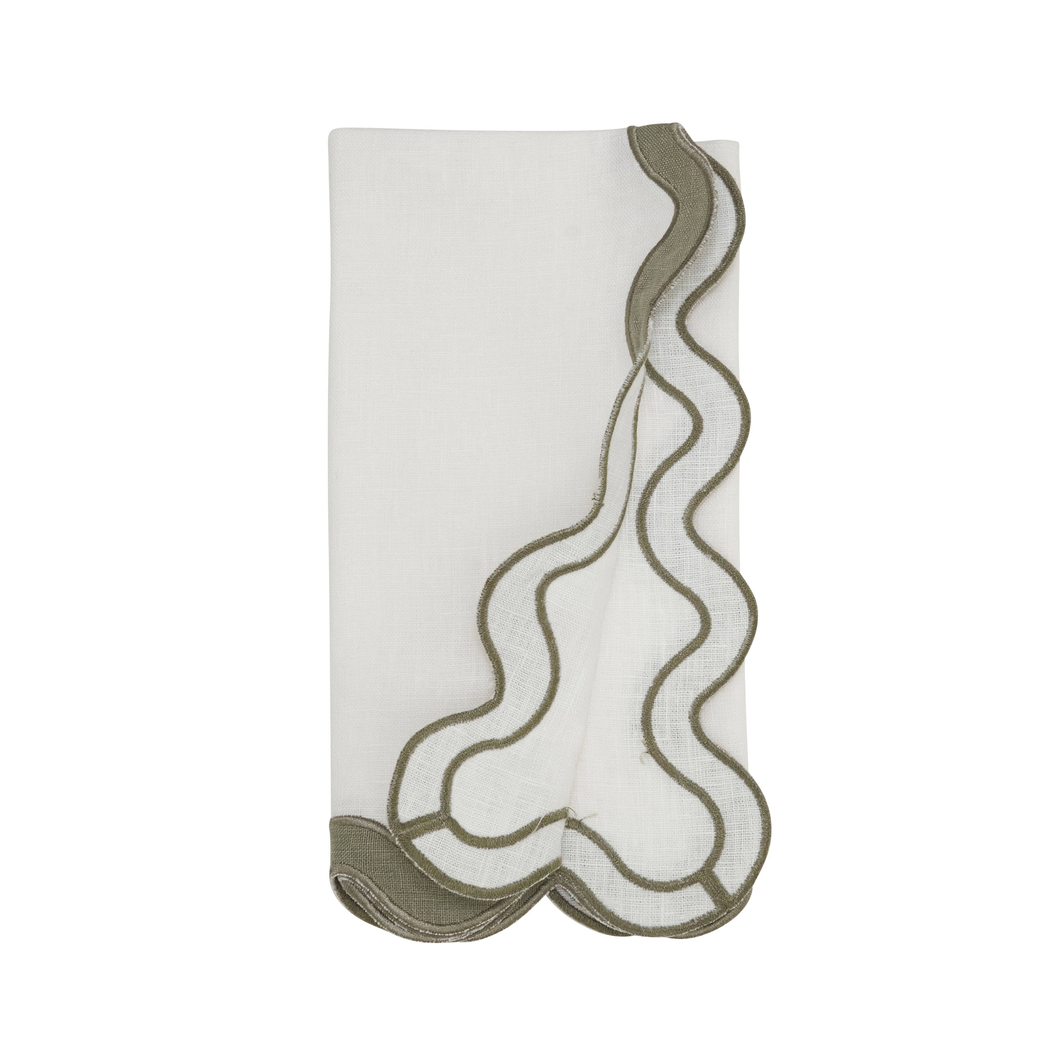 Saro Lifestyle – wholesale Dinner & cloth napkin – Linen Ric-Rac Border Dinner Napkin4