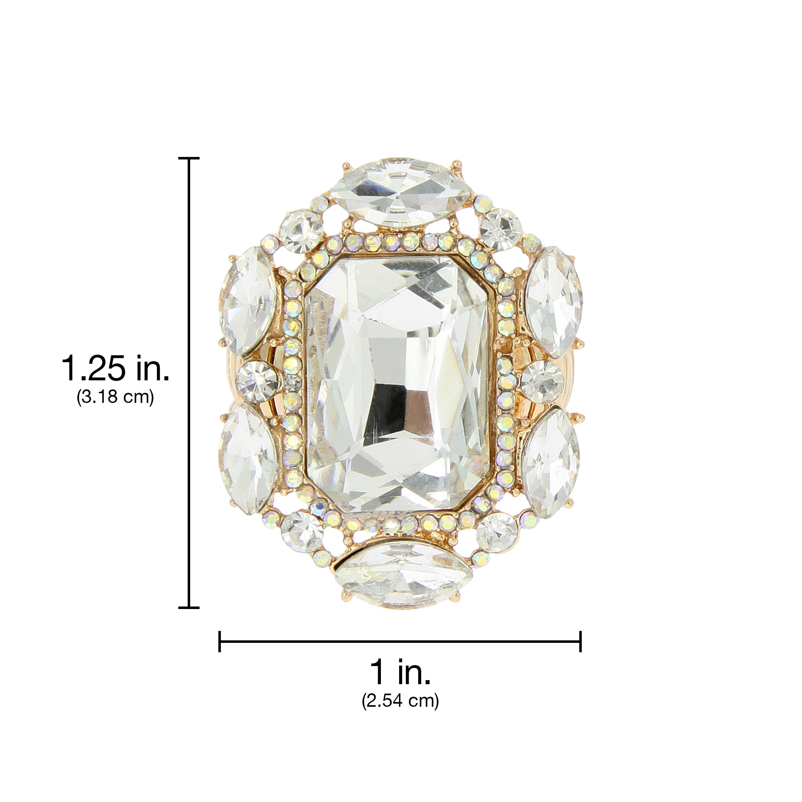 SP Sophia Collection - Wholesale Cocktail/Statement Ring - Victorian Style Rhinestone Stretch Ring23