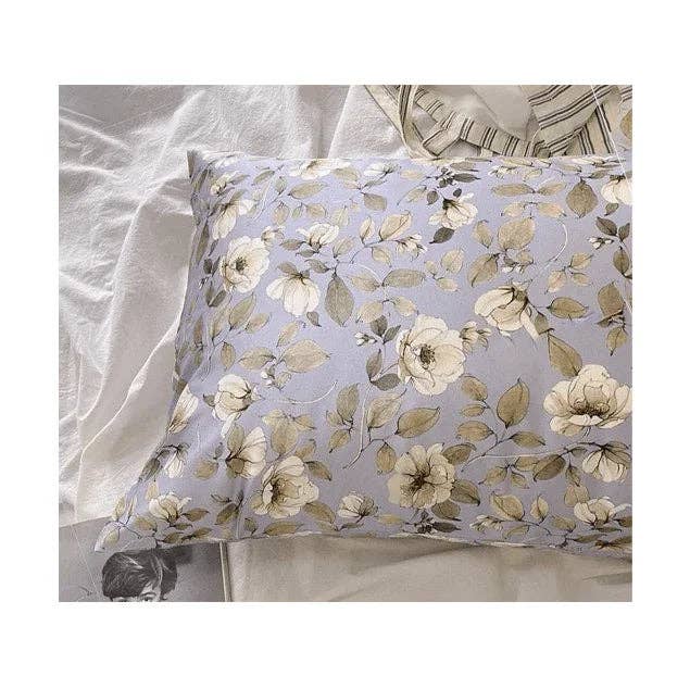 Lian Collection - Wholesale Bedding Pillowcase/Sham - Camellia Japonica Mulberry Silk Pillowcase - Luxurious Floral Silk Bedding for Enhanced Beauty Sleep1