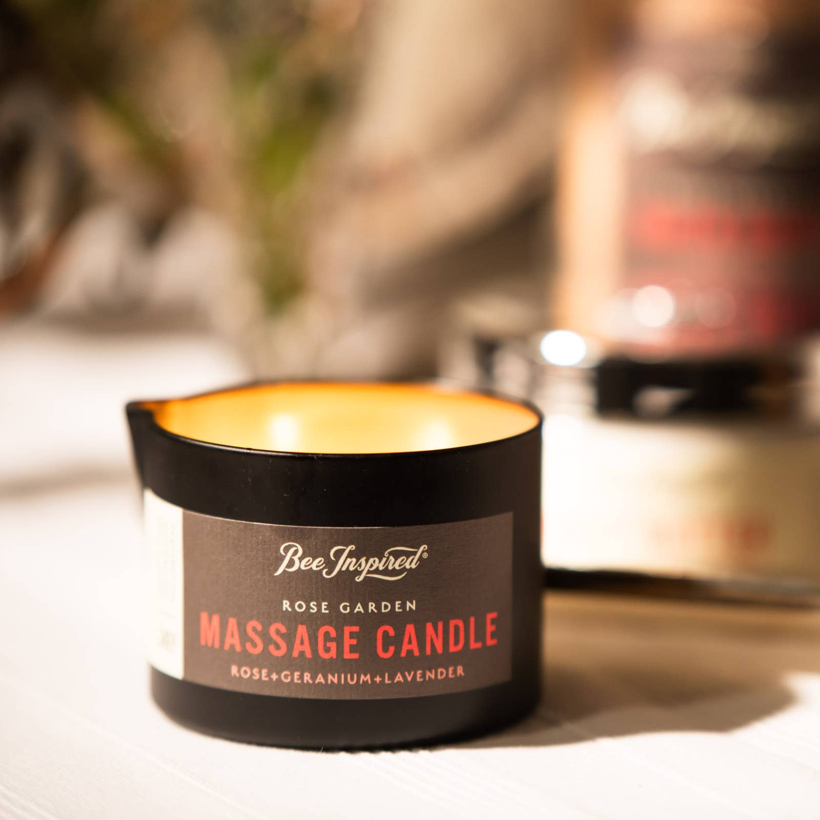 Bee Inspired - Wholesale Massage Oil/Gel - Rose Garden Massage Candle | 5.6oz Rose & Lavender Skincare6