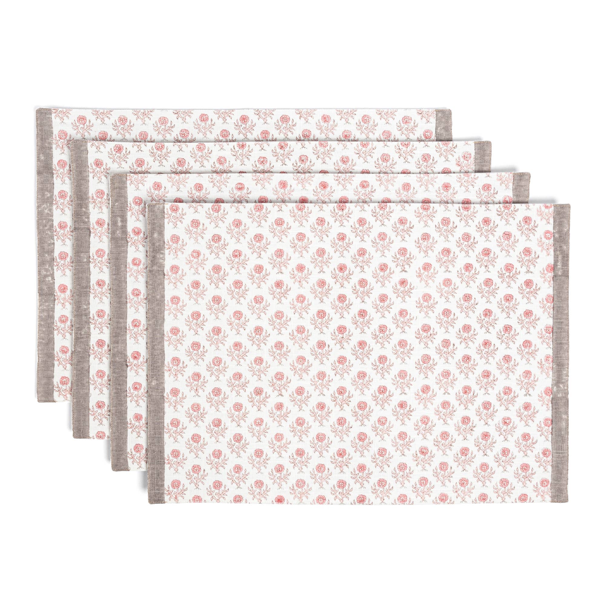 over&back - Wholesale Placemat - Artisan Hand-Blocked Placemats – 100% Cotton – Set of 435