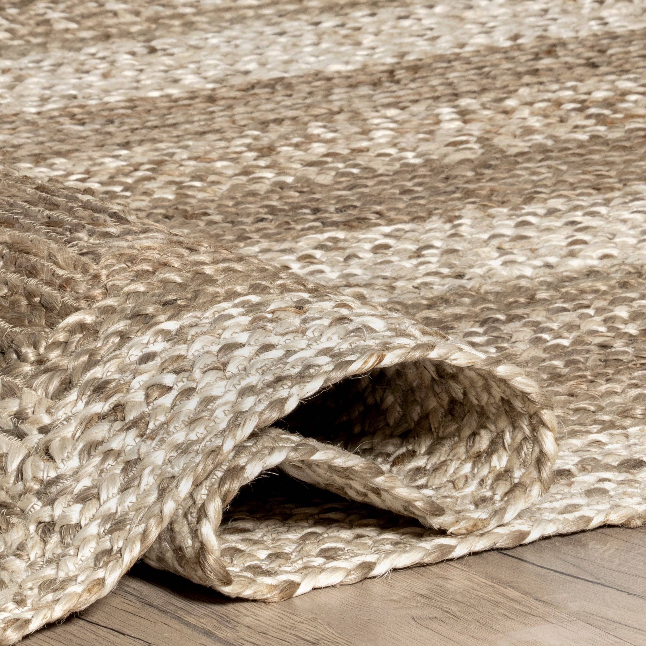 Natural Charlene Braided Border Jute Area Rug for wholesale on Faire3