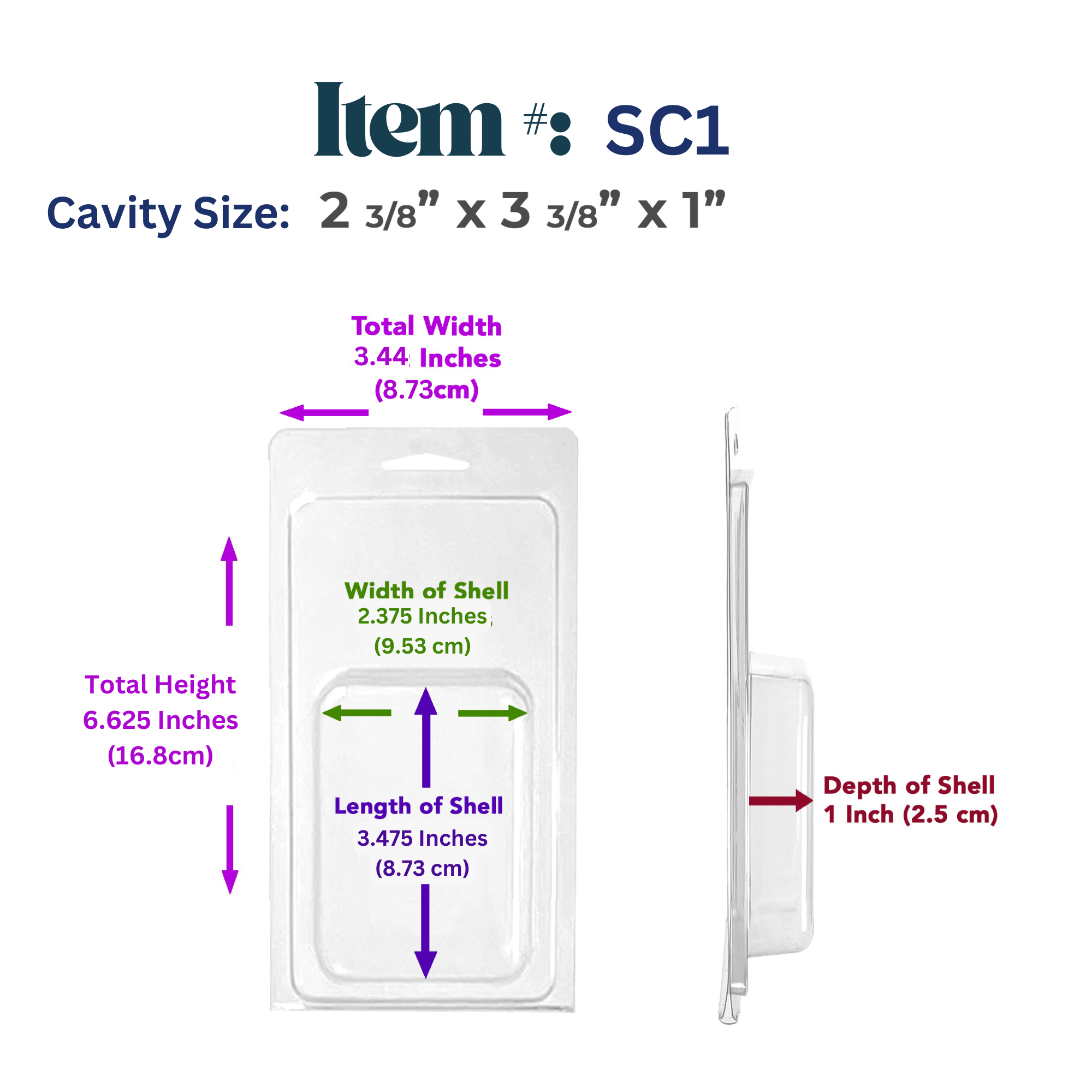 Vici Pack - Wholesale Retailer Display - Beauty & Wellness - Retail Display Clear Blister Packaging, Set of 25 1