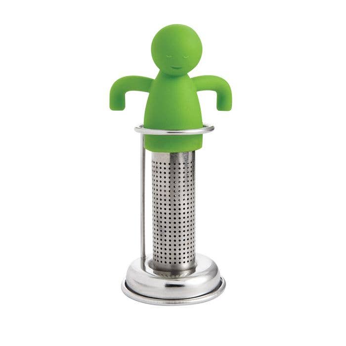 HIC Kitchen Silicone Man Tea Infuser With Drip Stand for wholesale by HIC - Harold Import Co.