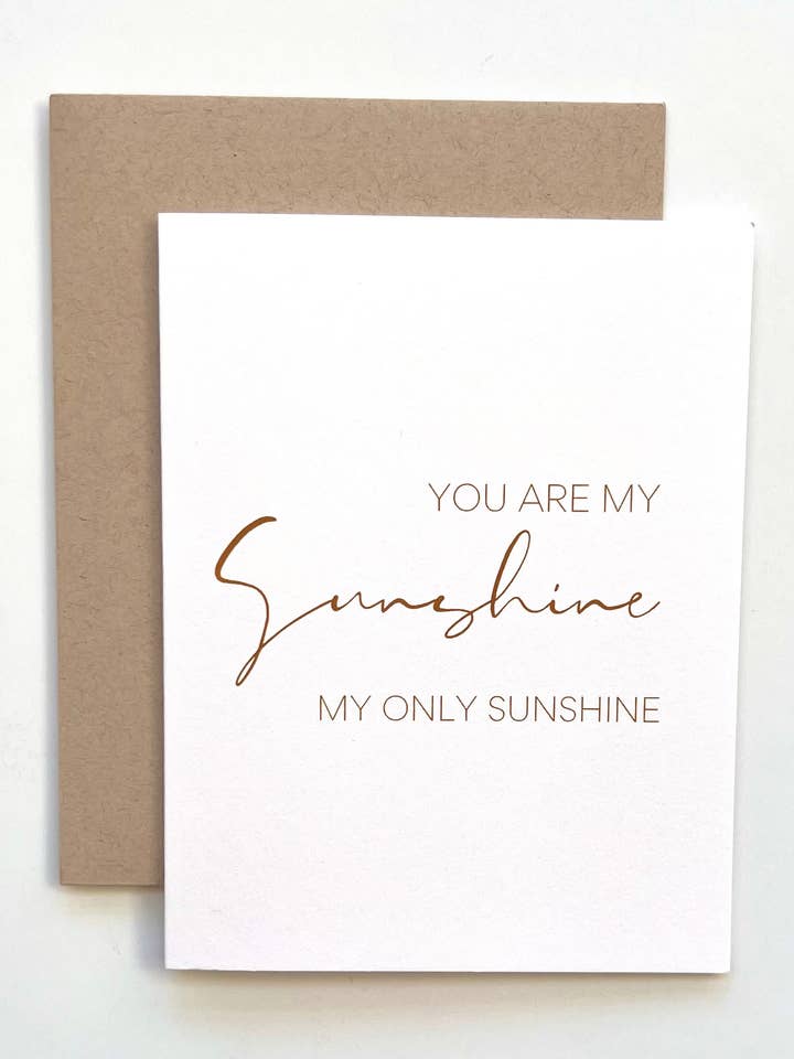 You Are My Sunshine for wholesale by Cards Worth Sharing