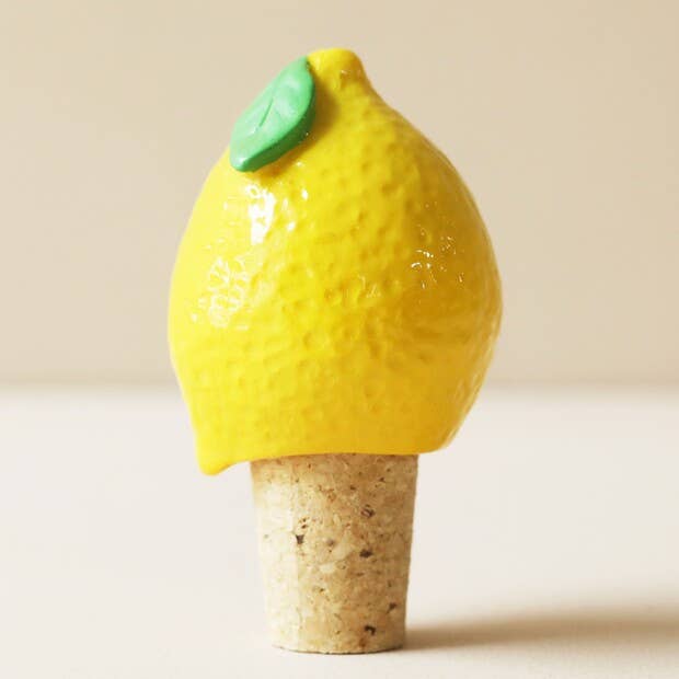 Lisa Angel - Wholesale Wine Stopper - Lemon Cork Bottle Stopper