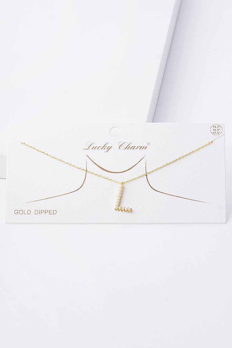 OHBOOBA DESIGN - Vente Colliers à pendentif - Collier initial en perles plaquées or22