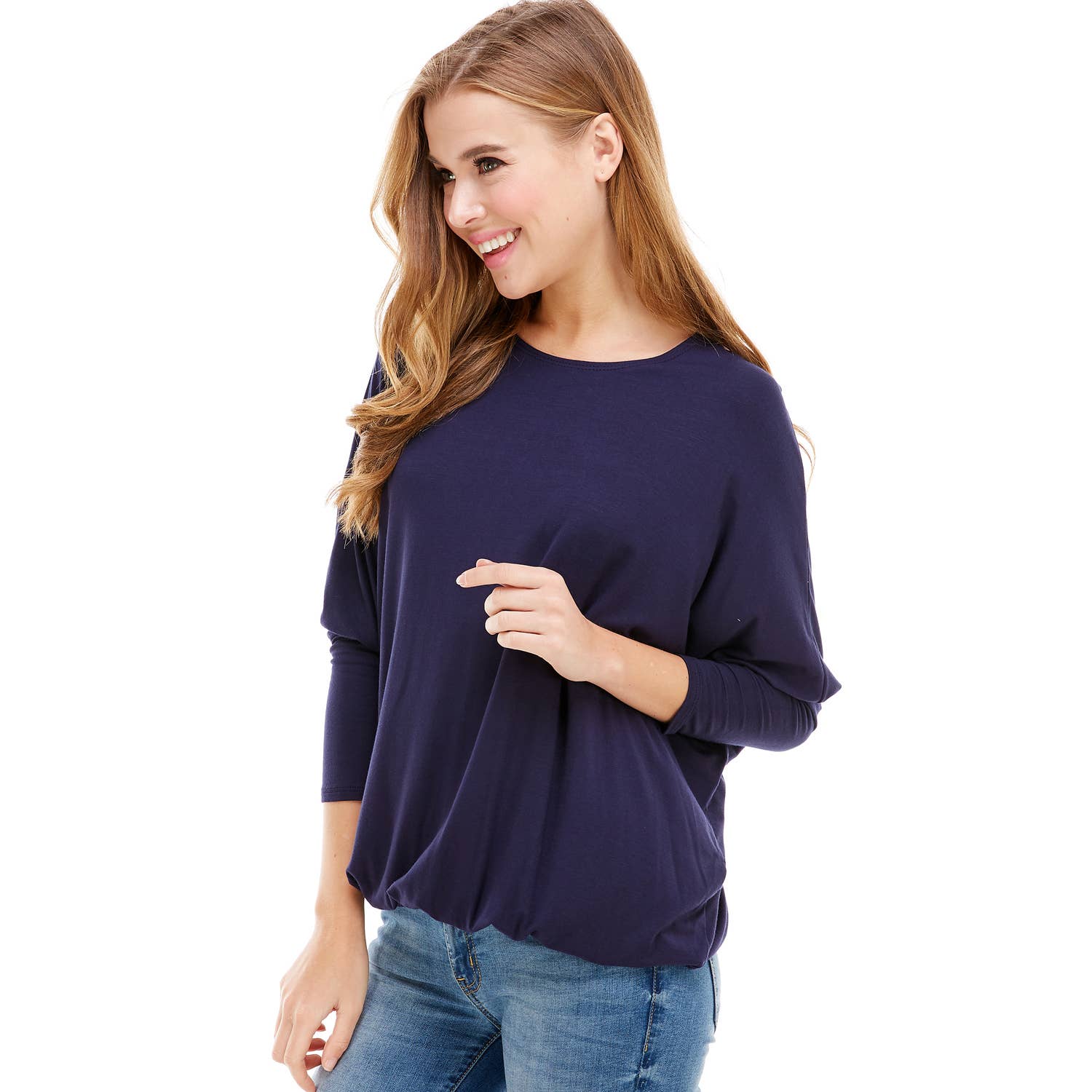 Azules Clothing - Wholesale Tunic - Women's - ATP-2309RS-DOLMAN Sleeve Elastic Bottom Hem Tunic50