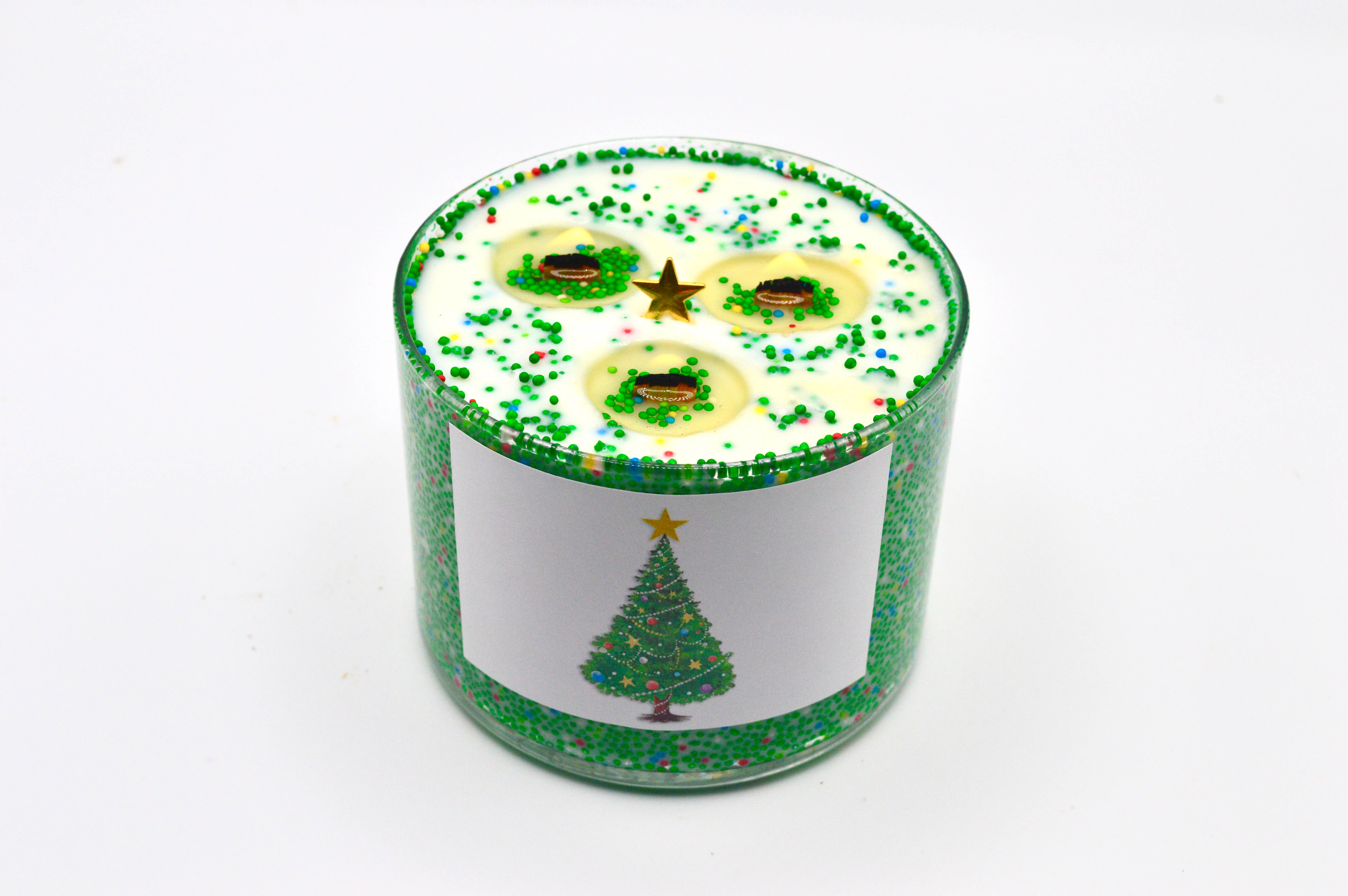 Continue Good - Wholesale Jar/Filled Candle - 3 Wick Christmas Tree - 15 oz Soy Candle3