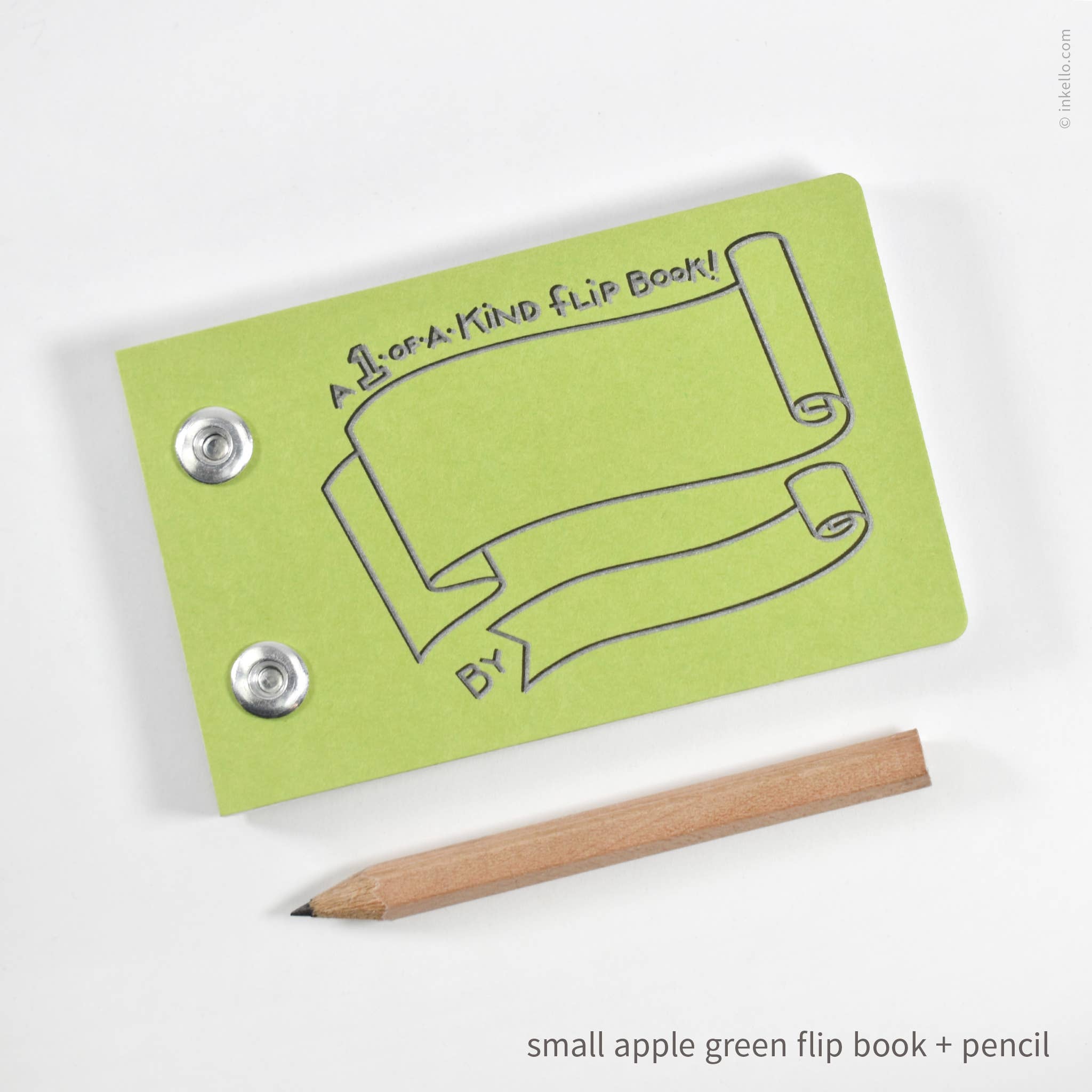 Inkello Letterpress - Wholesale Sketchbook/Sketchpad - Draw-Your-Own Flip Book + Pencil (#316)1