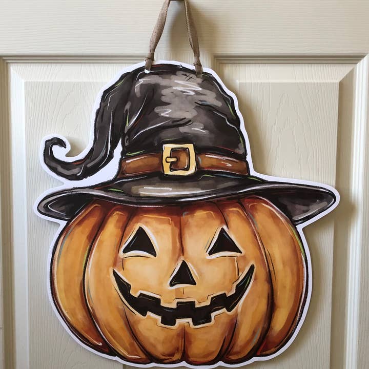 Home Malone - Wholesale Door Hanger - Jack-O'-Lantern Pumpkin Halloween Door Hanger - Fall Decor3