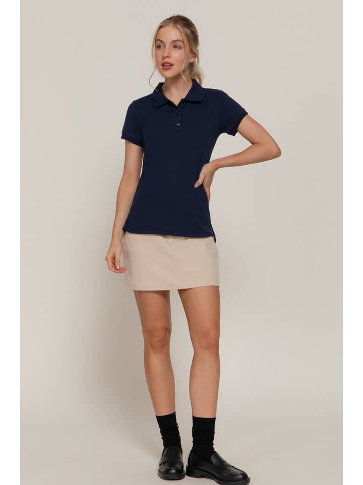 Active Basic | Active USA - Wholesale Polo - Women's - Short Sleeve Classic Pique Polo Top19
